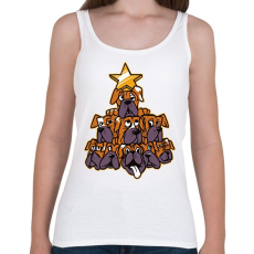 PRINTFASHION Karácsoyi - kutya-fa - Női atléta - Fehér