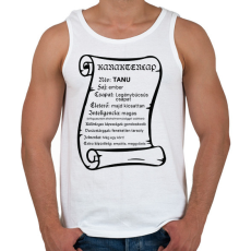 PRINTFASHION Karakterlap tanu - Férfi atléta - Fehér