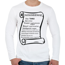 PRINTFASHION Karakterlap tanu - Férfi hosszú ujjú póló - Fehér