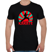 PRINTFASHION KARATE - Férfi póló - Fekete férfi póló