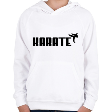 PRINTFASHION KARATE - Gyerek kapucnis pulóver - Fehér gyerek pulóver, kardigán
