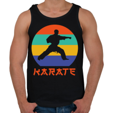 PRINTFASHION Karate - Harcművészet - Férfi atléta - Fekete atléta, trikó