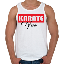 PRINTFASHION Karate hero - Férfi atléta - Fehér atléta, trikó