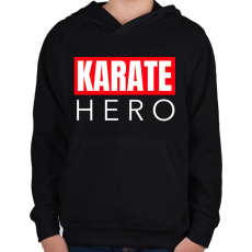 PRINTFASHION KARATE HERO - Gyerek kapucnis pulóver - Fekete