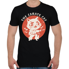 PRINTFASHION Karatés cica - Férfi póló - Fekete