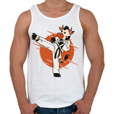 PRINTFASHION Karatés tehén - Férfi atléta - Fehér atléta, trikó