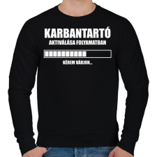 PRINTFASHION Karbantartó aktiválása - Férfi pulóver - Fekete férfi pulóver, kardigán