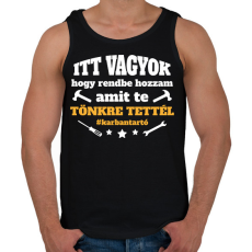 PRINTFASHION #karbantartó - Férfi atléta - Fekete