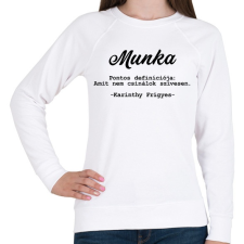 PRINTFASHION Karinthy Frigyes - Munka - Női pulóver - Fehér női pulóver, kardigán