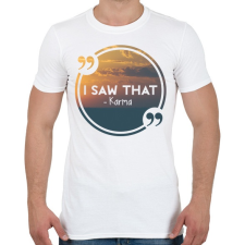 PRINTFASHION Karma - Férfi póló - Fehér férfi póló