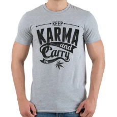 PRINTFASHION Karma - Férfi póló - Sport szürke