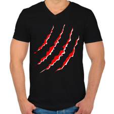 PRINTFASHION KARMOL - Férfi V-nyakú póló - Fekete férfi póló