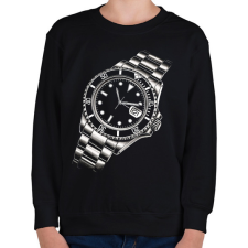 PRINTFASHION Karóra - Gyerek pulóver - Fekete gyerek pulóver, kardigán