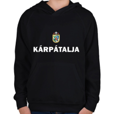 PRINTFASHION Kárpátalja - Gyerek kapucnis pulóver - Fekete gyerek pulóver, kardigán