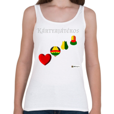 PRINTFASHION Kártya játékos minta #3 - Női atléta - Fehér