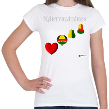 PRINTFASHION Kártya játékos minta #3 - Női póló - Fehér női póló