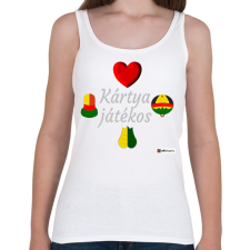 PRINTFASHION Kártya játékos minta #4 - Női atléta - Fehér női trikó