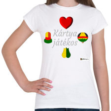 PRINTFASHION Kártya játékos minta #4 - Női póló - Fehér női póló