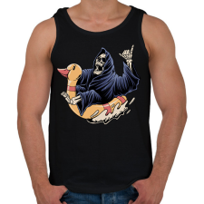 PRINTFASHION Kaszás a strandon - Férfi atléta - Fekete atléta, trikó