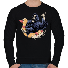 PRINTFASHION Kaszás a strandon - Férfi pulóver - Fekete