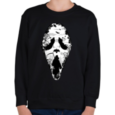 PRINTFASHION Kaszás arca - Gyerek pulóver - Fekete