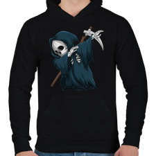 PRINTFASHION Kaszás dabbing - Férfi kapucnis pulóver - Fekete férfi pulóver, kardigán