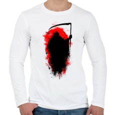 PRINTFASHION Kaszás - Férfi hosszú ujjú póló - Fehér