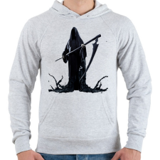 PRINTFASHION Kaszás - Férfi kapucnis pulóver - Sport szürke férfi pulóver, kardigán