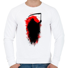 PRINTFASHION Kaszás - Férfi pulóver - Fehér férfi pulóver, kardigán