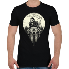 PRINTFASHION Kaszás motoron - Férfi póló - Fekete férfi póló