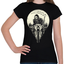 PRINTFASHION Kaszás motoron - Női póló - Fekete női póló