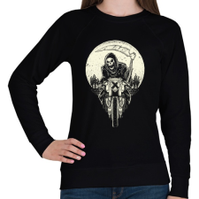 PRINTFASHION Kaszás motoron - Női pulóver - Fekete női pulóver, kardigán