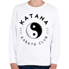 PRINTFASHION Katana karate club - Gyerek pulóver - Fehér gyerek pulóver, kardigán