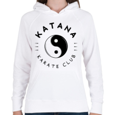 PRINTFASHION Katana karate club - Női kapucnis pulóver - Fehér női pulóver, kardigán