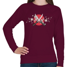 PRINTFASHION Katanas - Női pulóver - Bordó női pulóver, kardigán