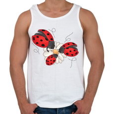 PRINTFASHION katicabogár  - Férfi atléta - Fehér