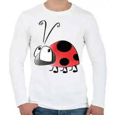 PRINTFASHION katicabogár  - Férfi hosszú ujjú póló - Fehér férfi póló