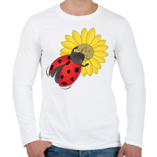 PRINTFASHION katicabogár  - Férfi hosszú ujjú póló - Fehér férfi póló