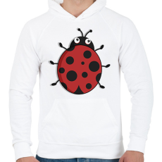 PRINTFASHION katicabogár  - Férfi kapucnis pulóver - Fehér