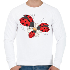 PRINTFASHION katicabogár  - Férfi pulóver - Fehér