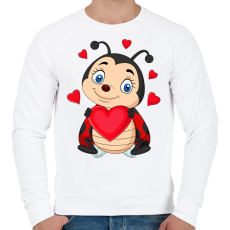 PRINTFASHION katicabogár  - Férfi pulóver - Fehér