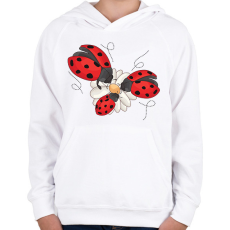 PRINTFASHION katicabogár  - Gyerek kapucnis pulóver - Fehér