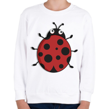 PRINTFASHION katicabogár  - Gyerek pulóver - Fehér gyerek pulóver, kardigán