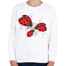 PRINTFASHION katicabogár  - Gyerek pulóver - Fehér gyerek pulóver, kardigán