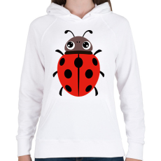 PRINTFASHION Katicabogár  - Női kapucnis pulóver - Fehér