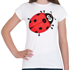 PRINTFASHION Katicabogár  - Női póló - Fehér női póló