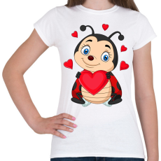 PRINTFASHION katicabogár  - Női póló - Fehér