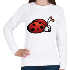 PRINTFASHION katicabogár  - Női pulóver - Fehér