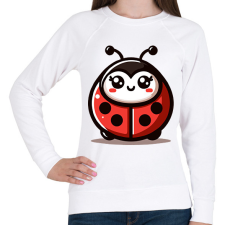 PRINTFASHION Katicabogár - Női pulóver - Fehér női pulóver, kardigán