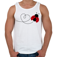 PRINTFASHION Katicabogár szívvel - Férfi atléta - Fehér